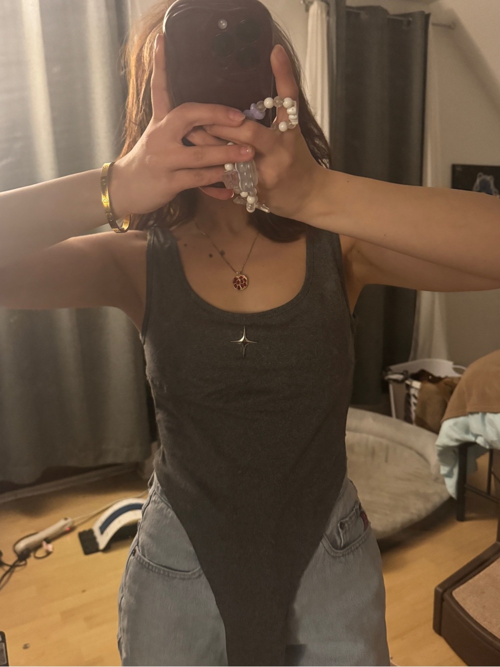 Charcoal bodysuit